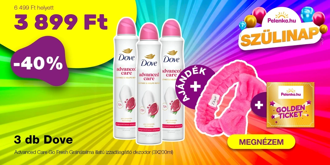 Dove Go Fresh gránátalma izzadásgátló aeroszol (3x200 ml)