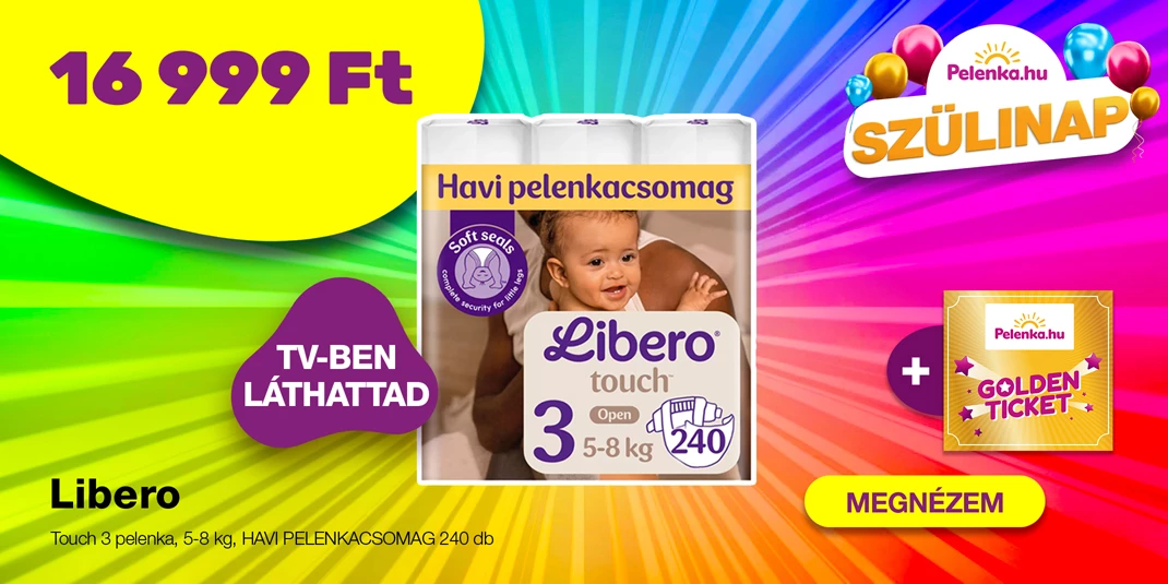 Libero Touch 3 pelenka, 5-8 kg, HAVI PELENKACSOMAG 240 db