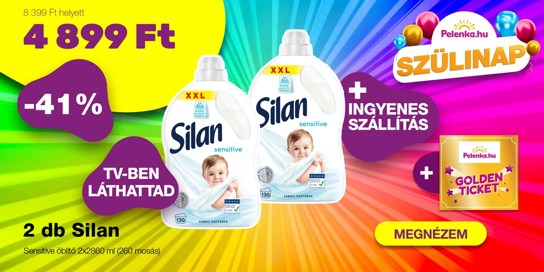 Silan Sensitive öblítő 2x2860 ml (260 mosás)