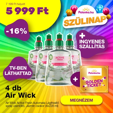 Air Wick Active Fresh Automata Légfrissítő spray utántöltő, Jázmin csokor (4x228 ml)