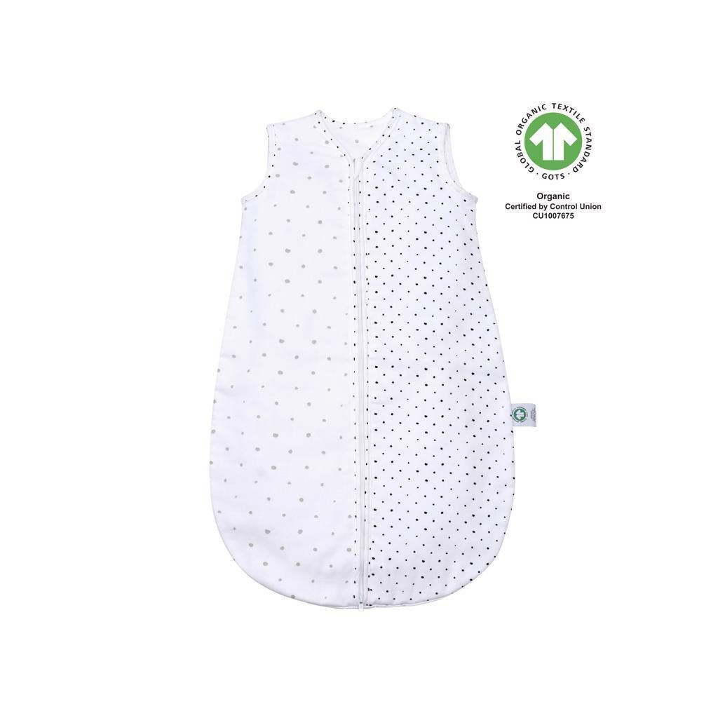 MOTHERHOOD BIO  muszlin hálózsák Grey and Black Dots 6-18 hó 0,5 tog