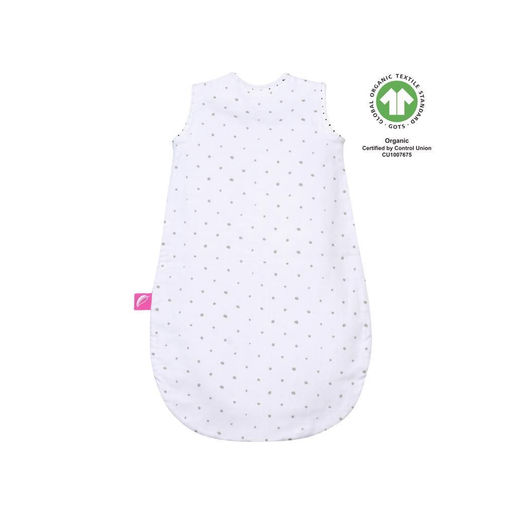MOTHERHOOD BIO  muszlin hálózsák Grey and Black Dots 6-18 hó 0,5 tog