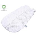 MOTHERHOOD Hálózsák muszlin BIO Pink and Black Dots 6-18 hó 0,5 tog