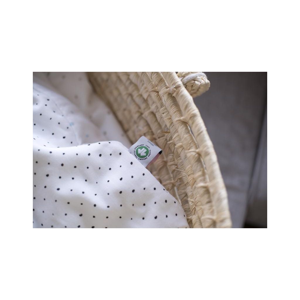 MOTHERHOOD Hálózsák muszlin BIO Pink and Black Dots 6-18 hó 0,5 tog