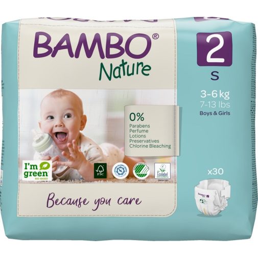 BAMBO Nature Egyszer használatos pelenkák 2 S (3-6 kg) 30 db