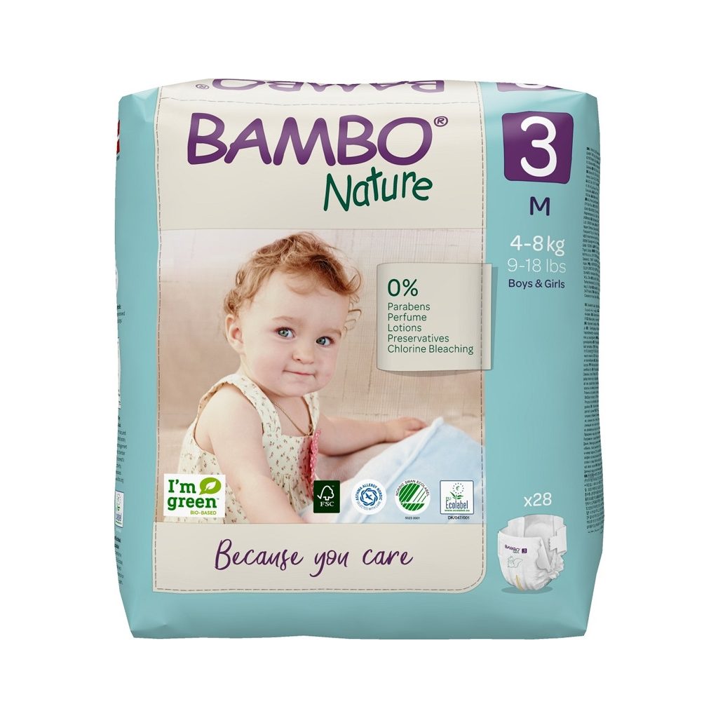 BAMBO Nature Egyszer használatos pelenkák 3 M (4-8 kg) 28 db