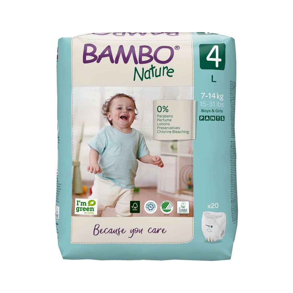 BAMBO Nature Pants Pelenkanadrág egyszer használatos 4 L (7-14 kg) 20 db