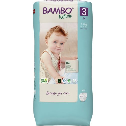 BAMBO Nature Egyszer használatos pelenkák 3 M (4-8 kg) 52 db