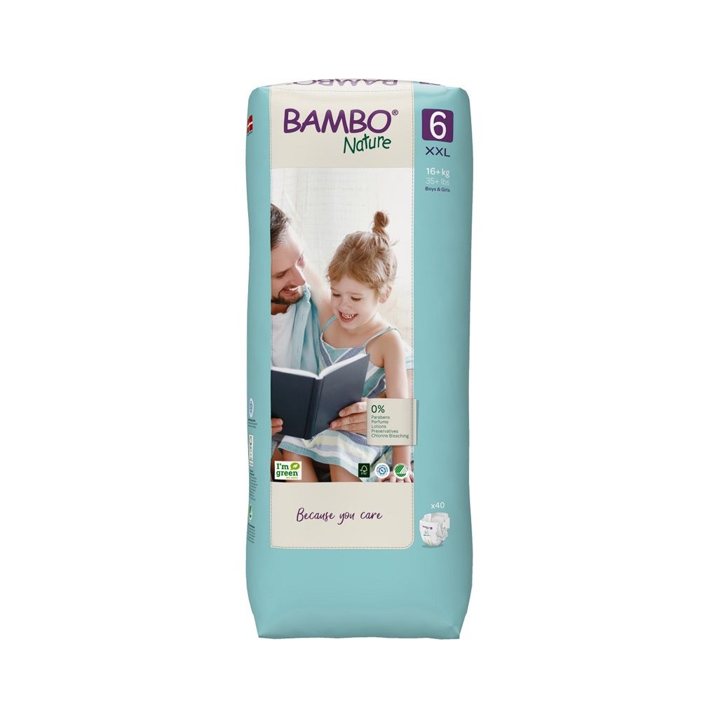 BAMBO Nature Pelenkák egyszer használatos 6 XXL (16 kg+) 40 db