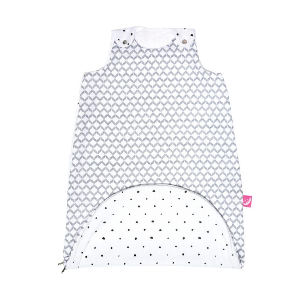 MOTHERHOOD Hálózsák Muszlin 2in1 Zip a Round Grey Classics 3-18 hó 0,5 tog