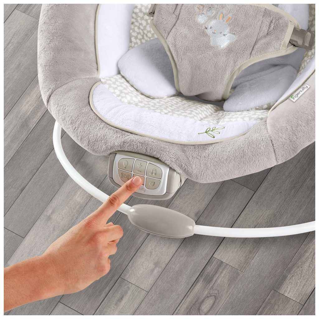 INGENUITY Rezgő pihenőszék dallamokkal és fénnyel Twinkle Tails™ 0hó+, 9 kg -ig