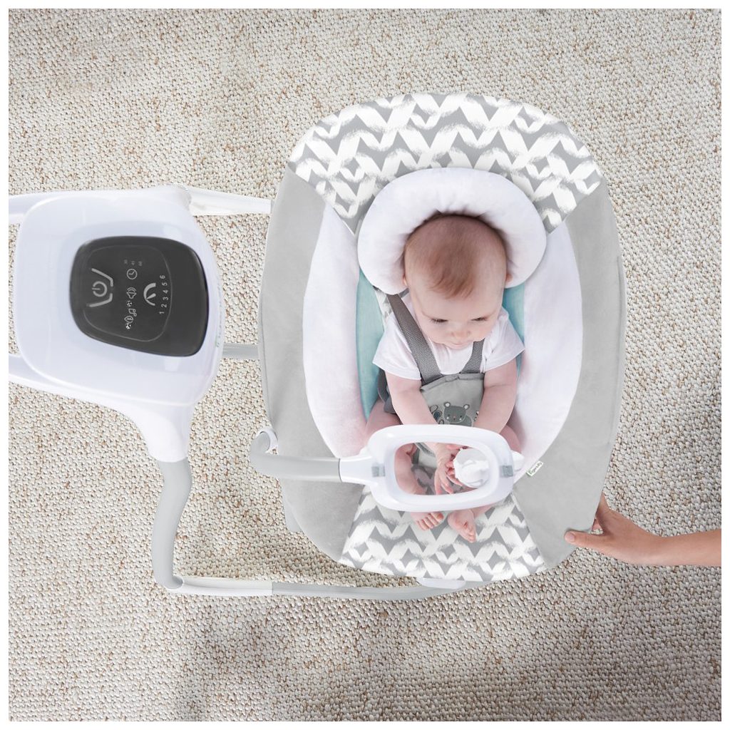 INGENUITY Nagy hinta rezgő hintaszékkel és dallamokkal USB 2in1 Raylan 0hó+,  9 kg-ig