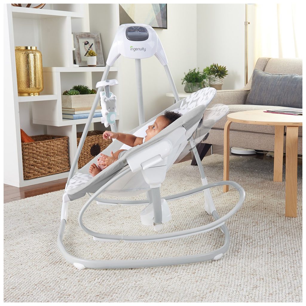 INGENUITY Nagy hinta rezgő hintaszékkel és dallamokkal USB 2in1 Raylan 0hó+,  9 kg-ig