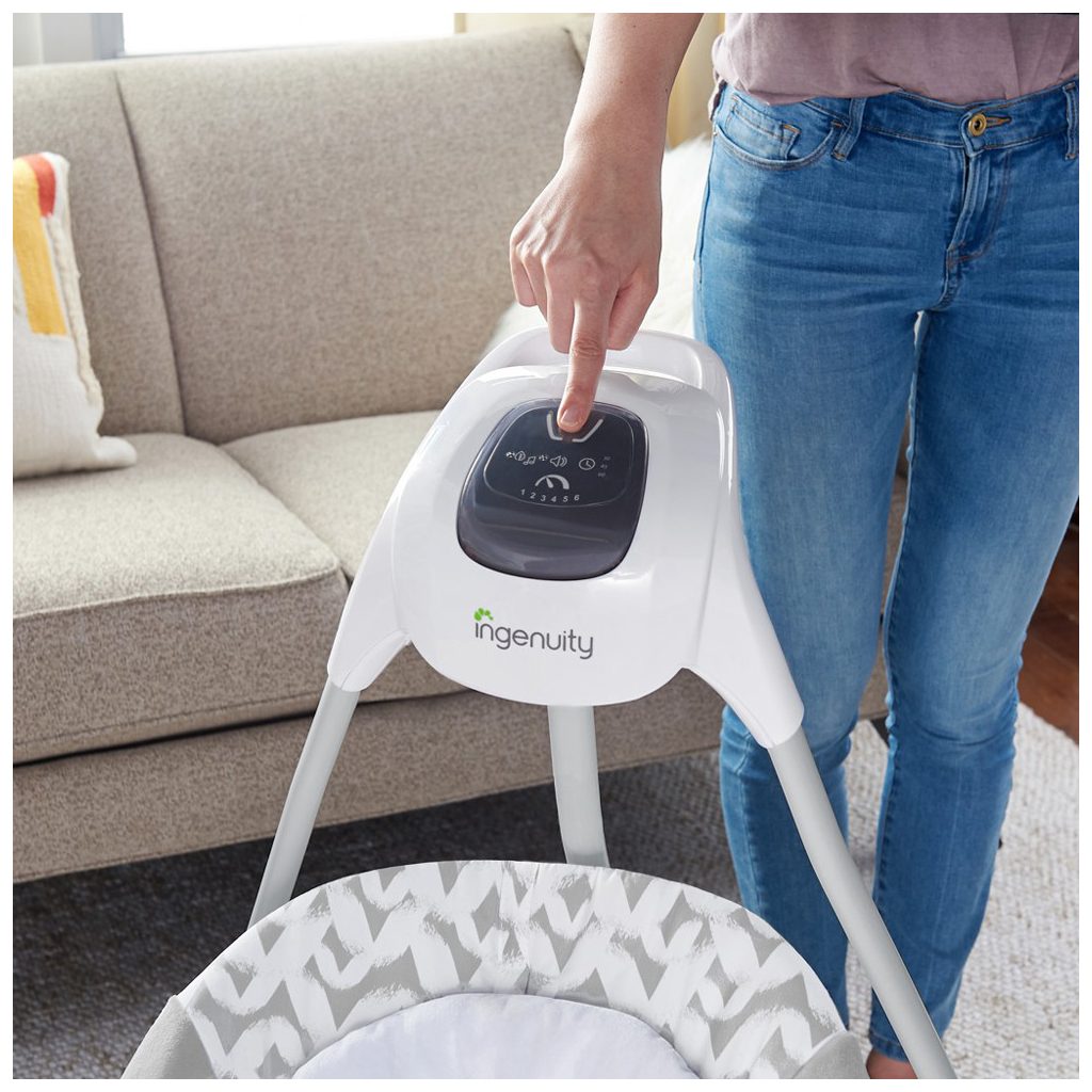 INGENUITY Nagy hinta rezgő hintaszékkel és dallamokkal USB 2in1 Raylan 0hó+,  9 kg-ig