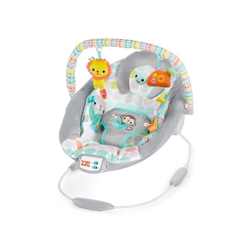 BRIGHT STARTS Rezgő pihenőszék dallamokkal Whimsical Wild 0hó+, 9kg-ig, 2019