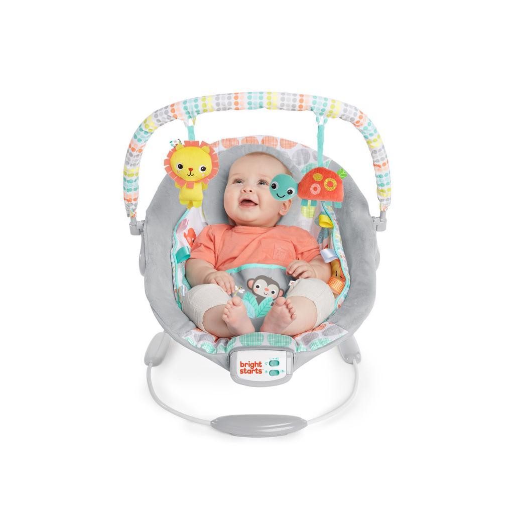 BRIGHT STARTS Rezgő pihenőszék dallamokkal Whimsical Wild 0hó+, 9kg-ig, 2019