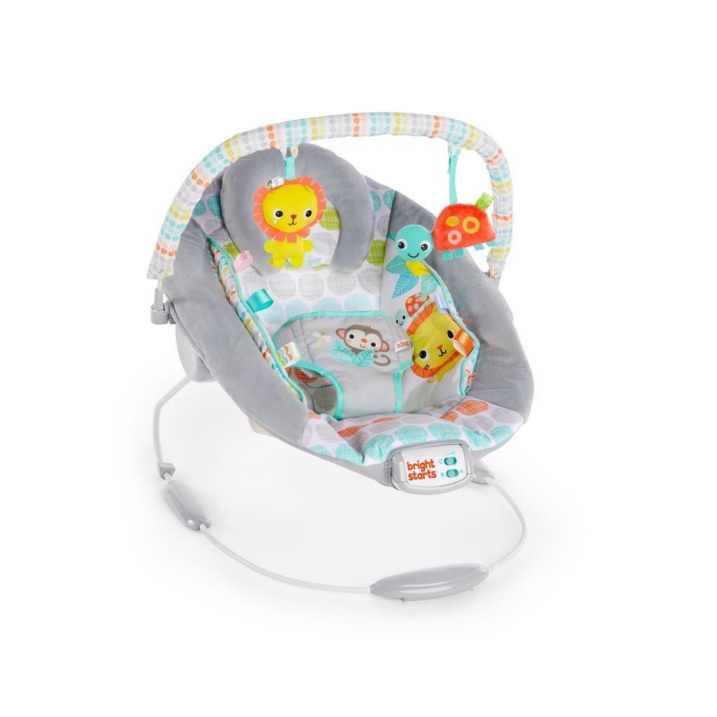 BRIGHT STARTS Rezgő pihenőszék dallamokkal Whimsical Wild 0hó+, 9kg-ig, 2019