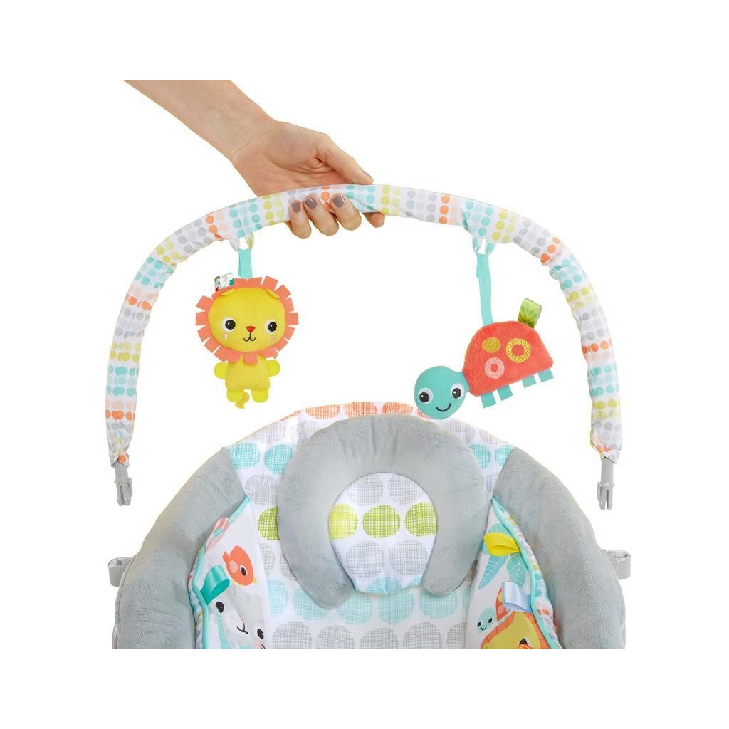 BRIGHT STARTS Rezgő pihenőszék dallamokkal Whimsical Wild 0hó+, 9kg-ig, 2019