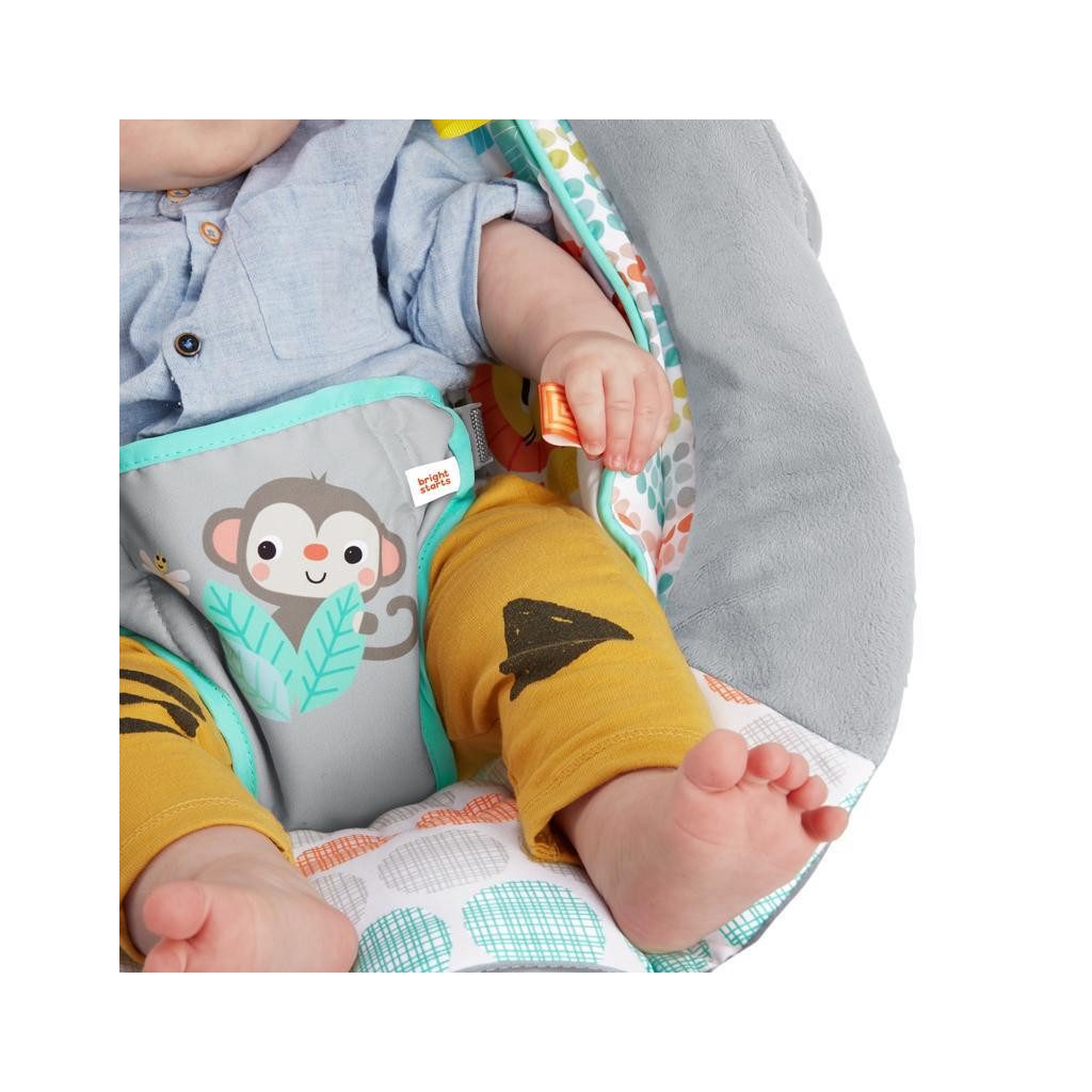 BRIGHT STARTS Rezgő pihenőszék dallamokkal Whimsical Wild 0hó+, 9kg-ig, 2019