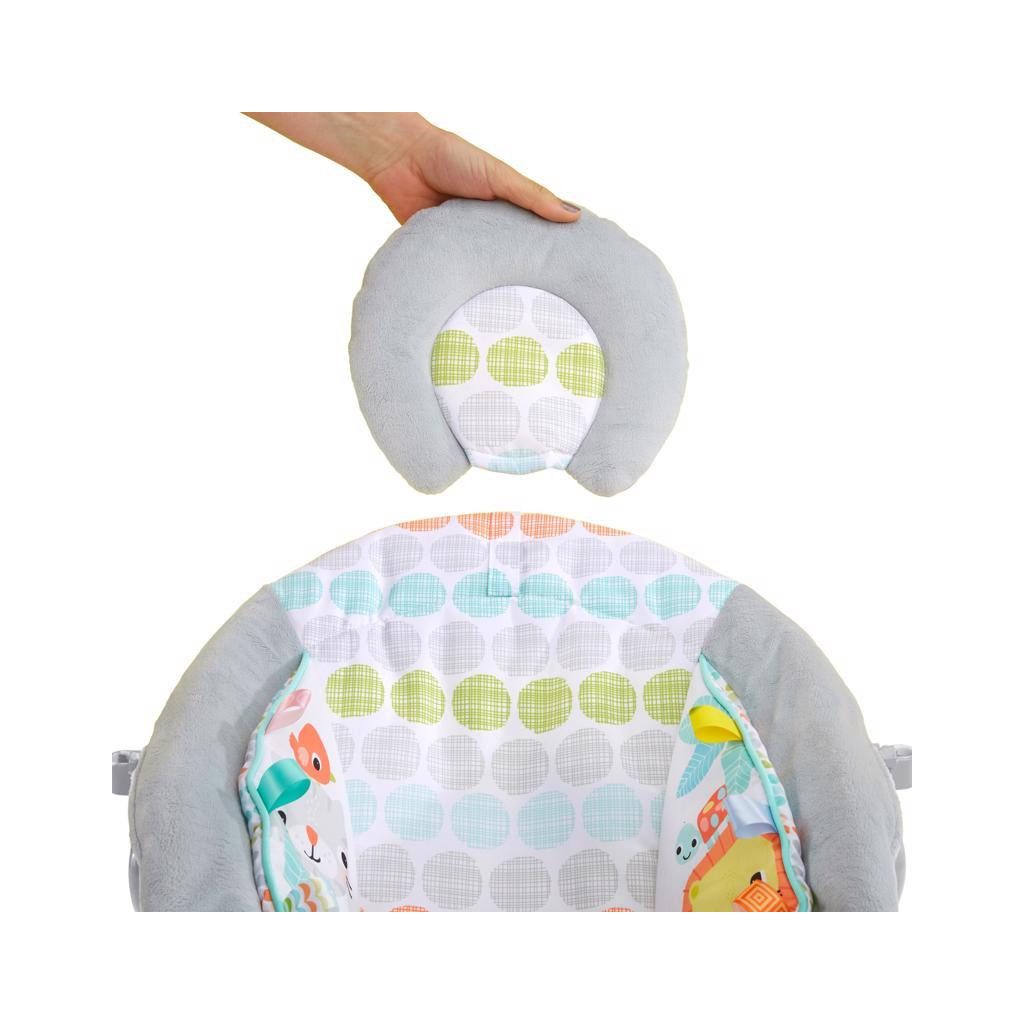 BRIGHT STARTS Rezgő pihenőszék dallamokkal Whimsical Wild 0hó+, 9kg-ig, 2019