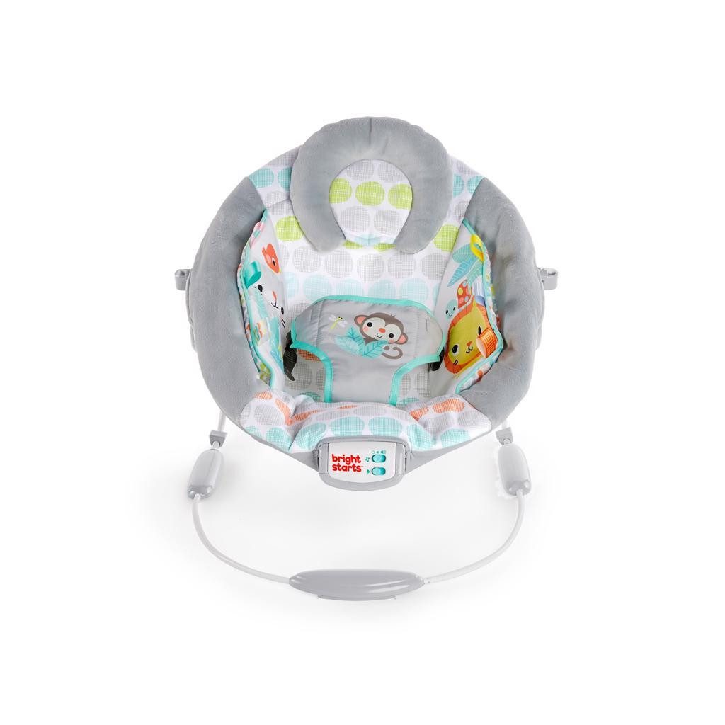 BRIGHT STARTS Rezgő pihenőszék dallamokkal Whimsical Wild 0hó+, 9kg-ig, 2019