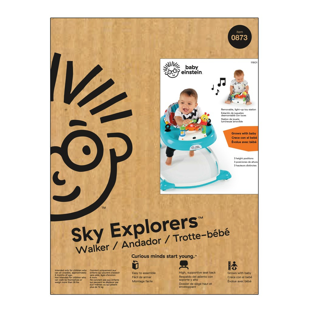 BABY EINSTEIN Sky Explorers Walker™ járássegítő 6 hónapos kortól 12 kg-ig