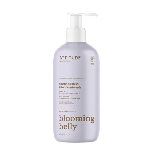 ATTITUDE Természetes tápláló testápoló tej Blooming Belly nem csak kismamáknak argánnal 473 ml