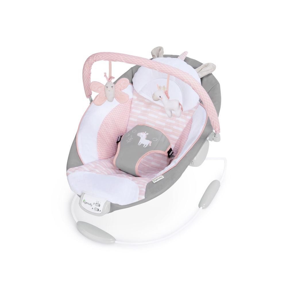 INGENUITY Rezgő pihenőszék dallamokkal Flora the Unicorn™ 0hó+, 9kg-ig