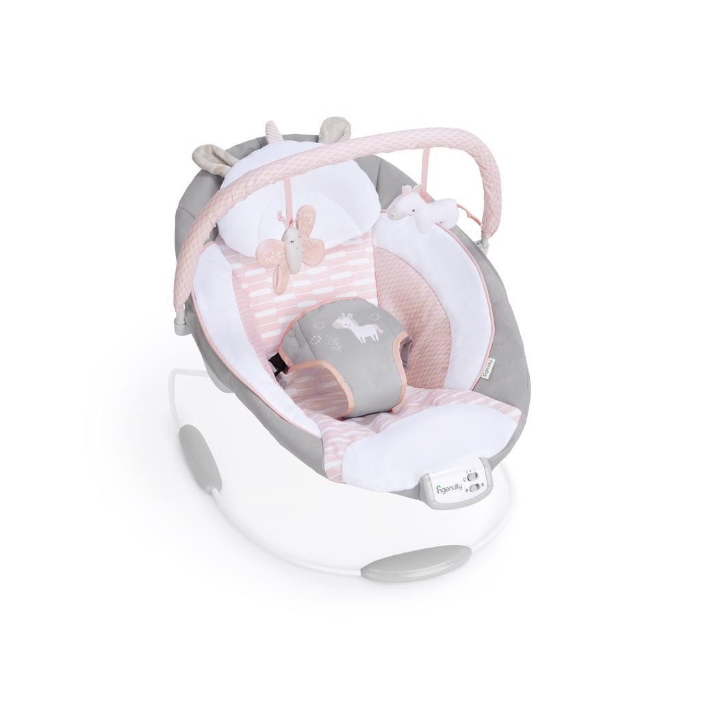 INGENUITY Rezgő pihenőszék dallamokkal Flora the Unicorn™ 0hó+, 9kg-ig