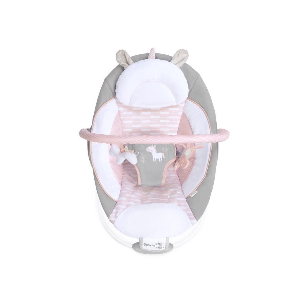 INGENUITY Rezgő pihenőszék dallamokkal Flora the Unicorn™ 0hó+, 9kg-ig