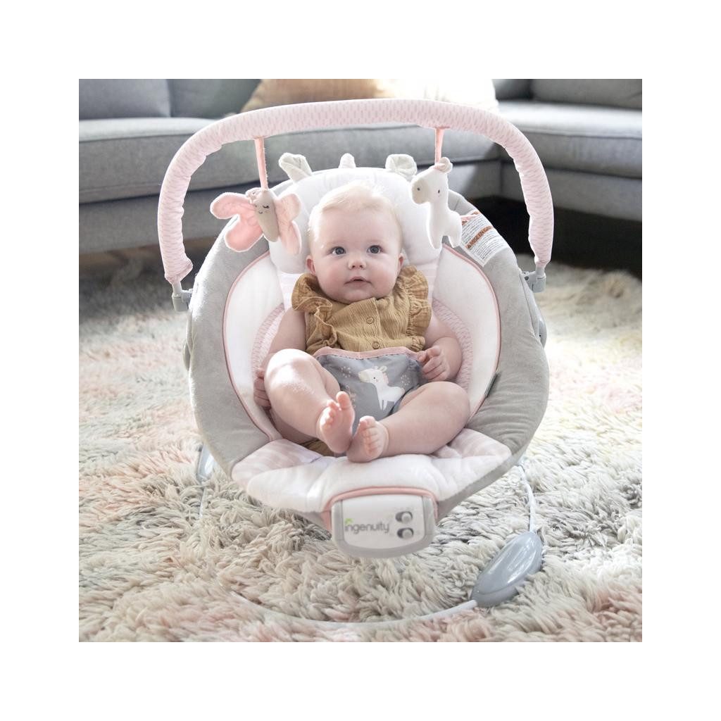 INGENUITY Rezgő pihenőszék dallamokkal Flora the Unicorn™ 0hó+, 9kg-ig