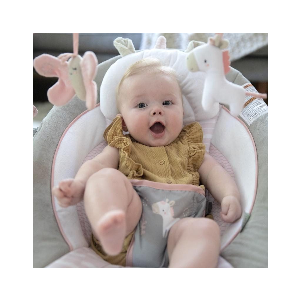 INGENUITY Rezgő pihenőszék dallamokkal Flora the Unicorn™ 0hó+, 9kg-ig