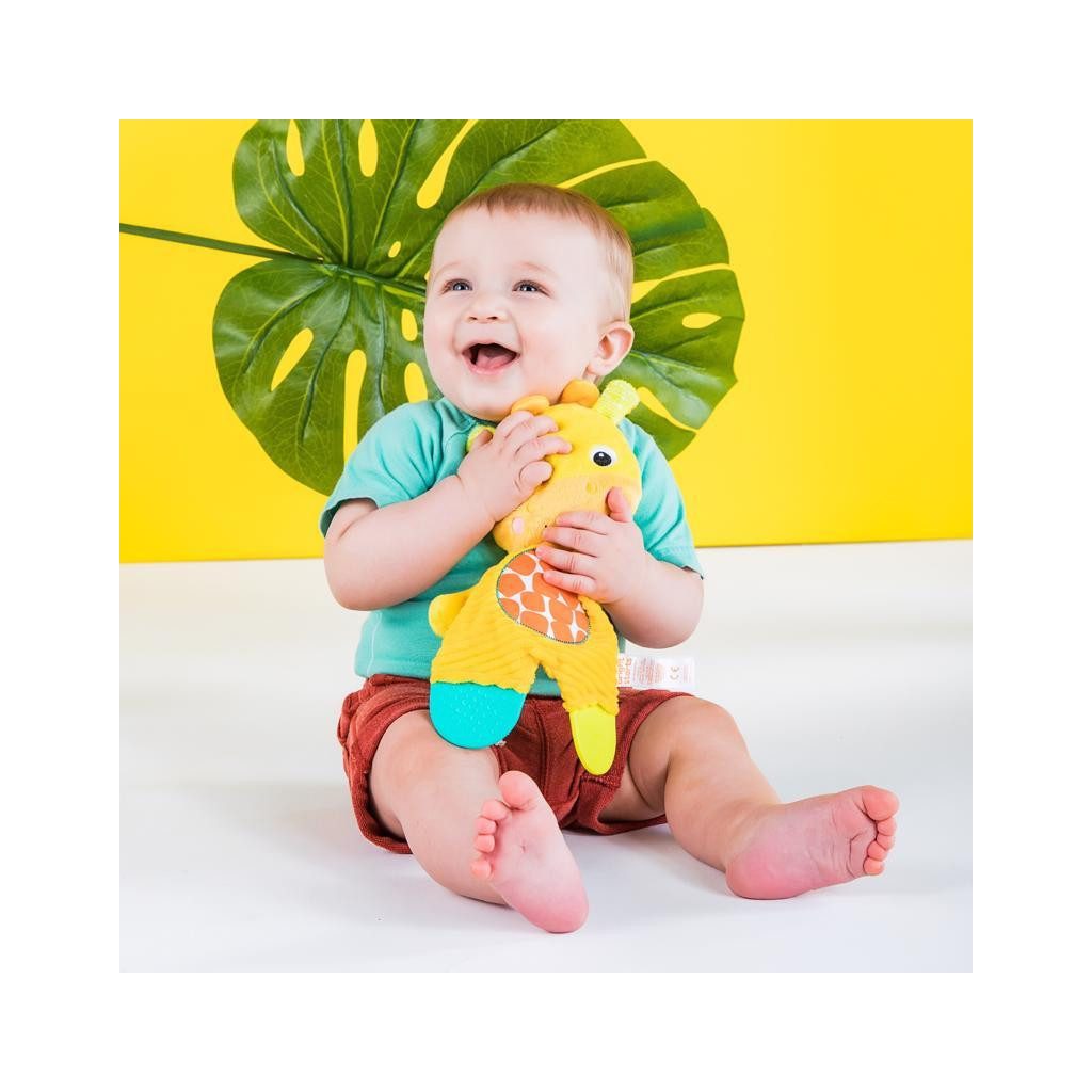BRIGHT STARTS Játék - rágóka Snuggle&Teethe zsiráf 0hó+