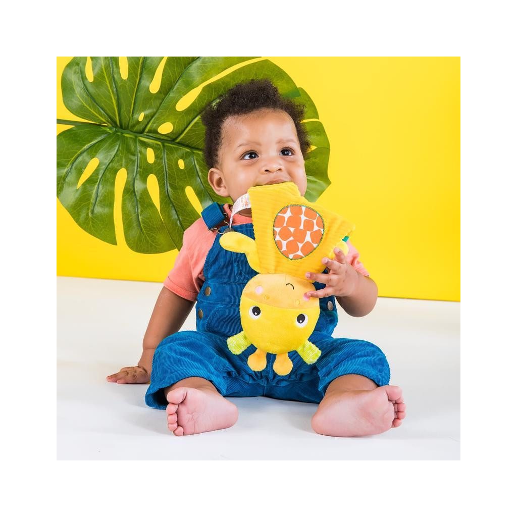 BRIGHT STARTS Játék - rágóka Snuggle&Teethe zsiráf 0hó+