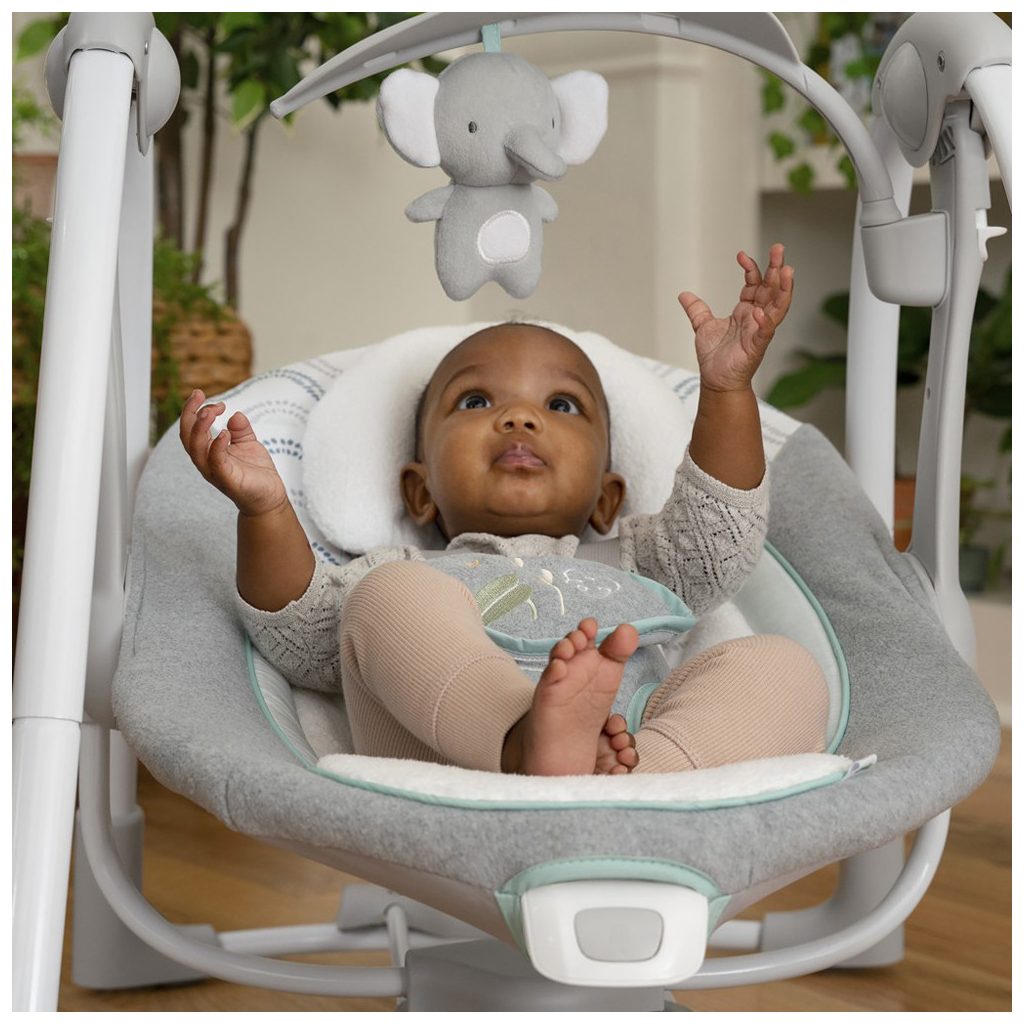 INGENUITY Átalakítható  rezgő hinta dallamokkal és adapterrel  Swell™ 2in1 0hó+, 9 kg-ig