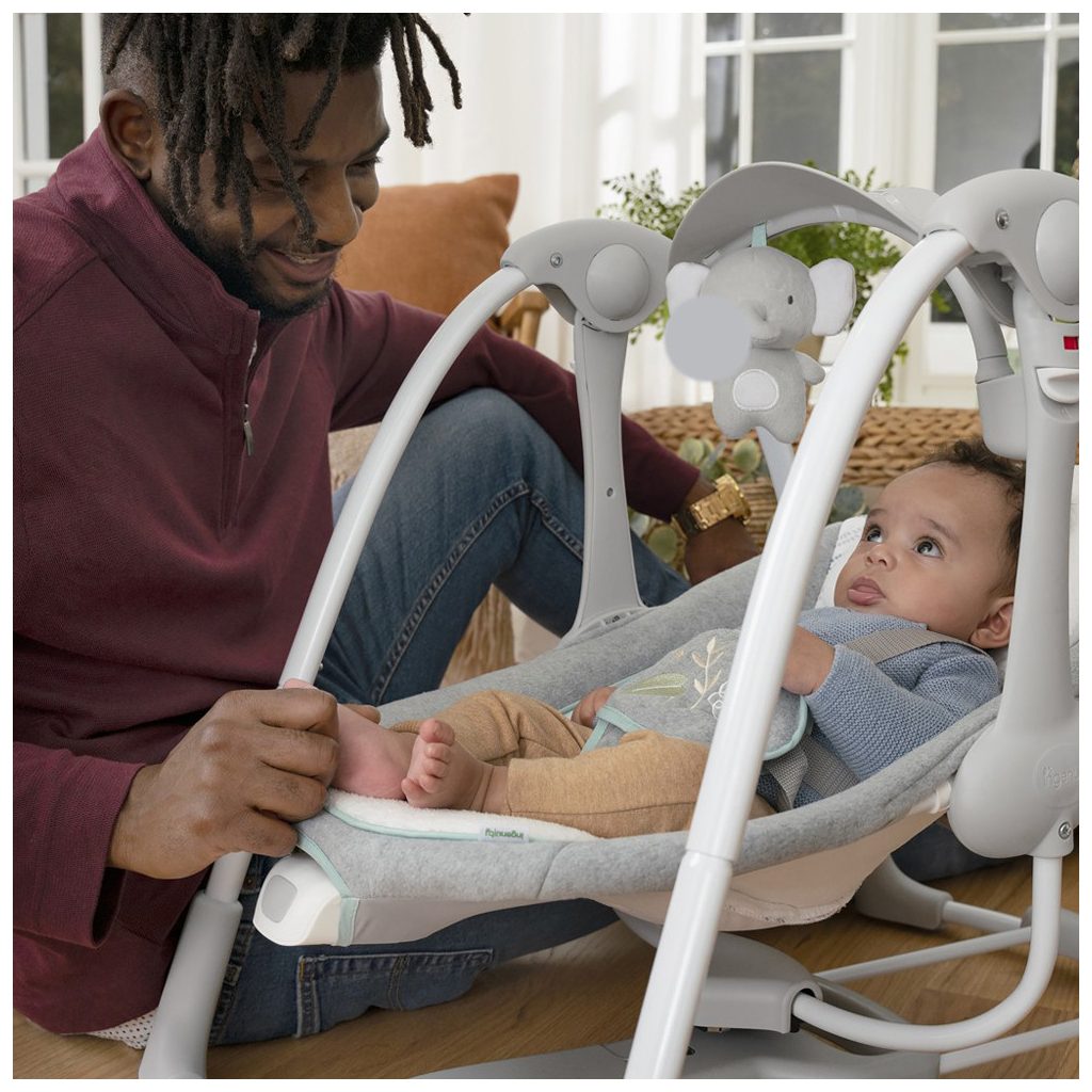 INGENUITY Átalakítható  rezgő hinta dallamokkal és adapterrel  Swell™ 2in1 0hó+, 9 kg-ig