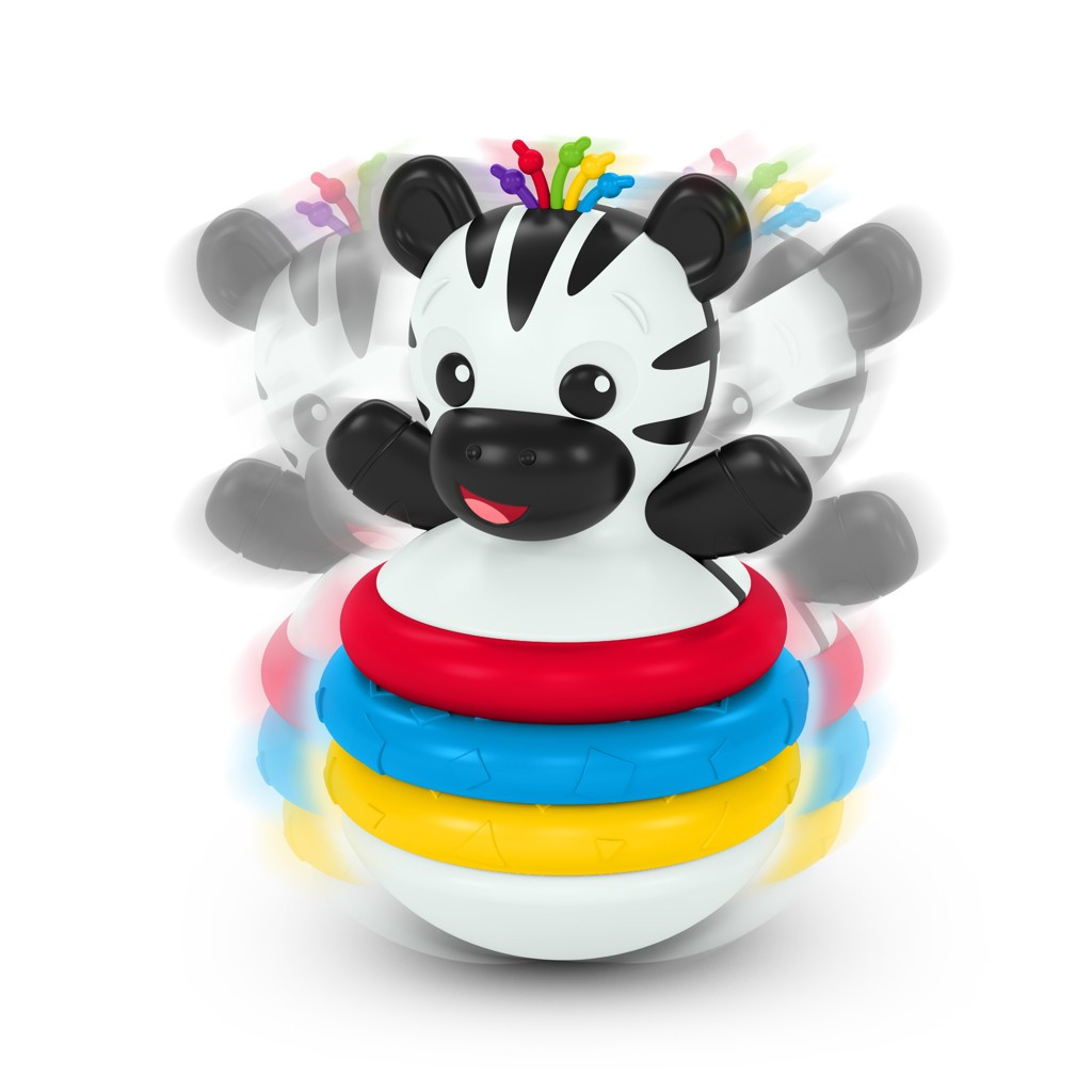 BABY EINSTEIN Rágóka építőjáték zebra Stack & Wobble Zen™ 3hó+