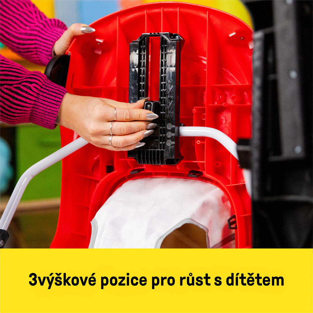 BRIGHT STARTS 3 az 1-ben járóka versenyző Piros 6-24 hó