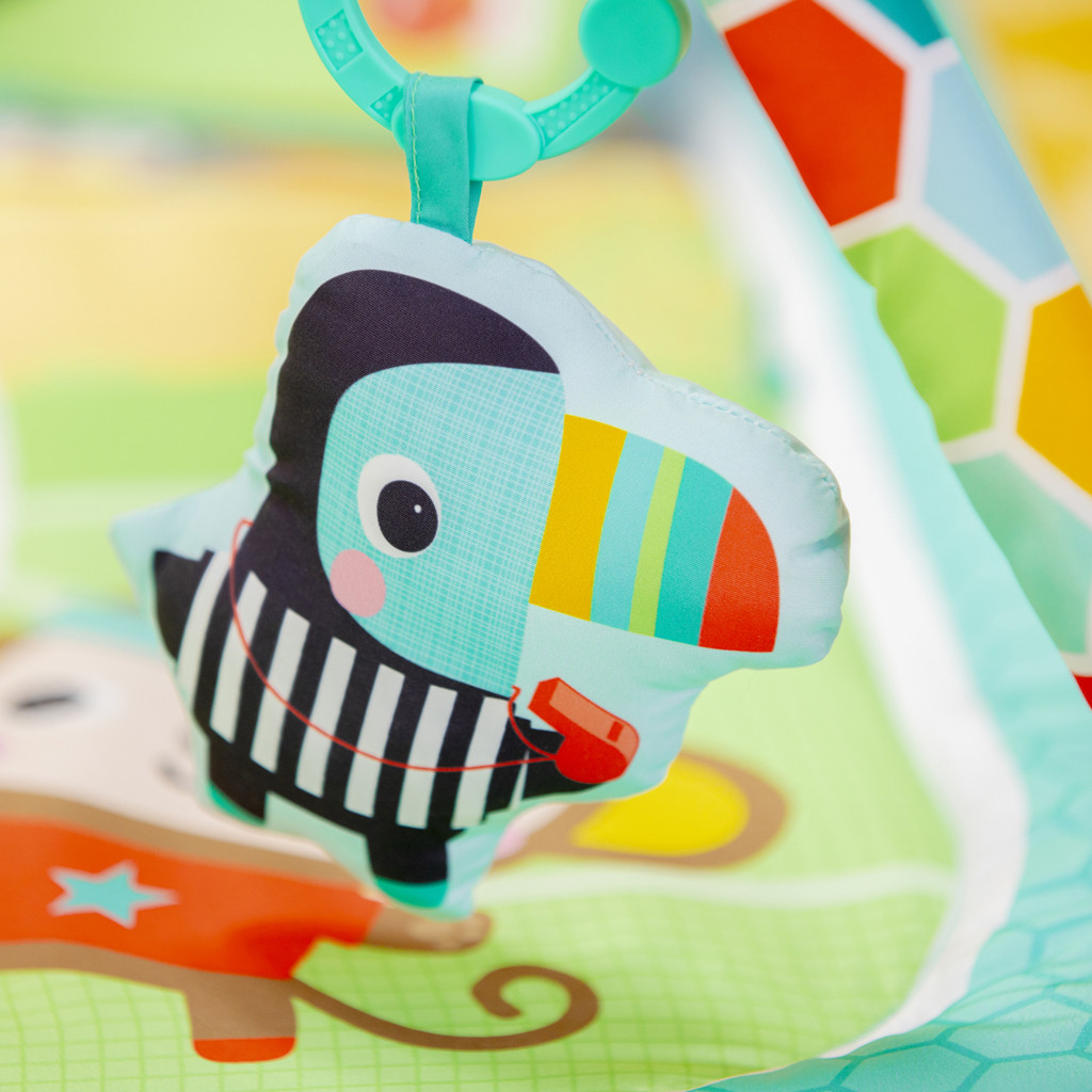 BRIGHT STARTS Játszószőnyeg játékhíddal és aktivitással Oball Gyp & Kick™ 0hó+