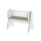 Lorelli First Dreams ringatható bölcső 105x55 - White & Coffee / Fehér & Kávé