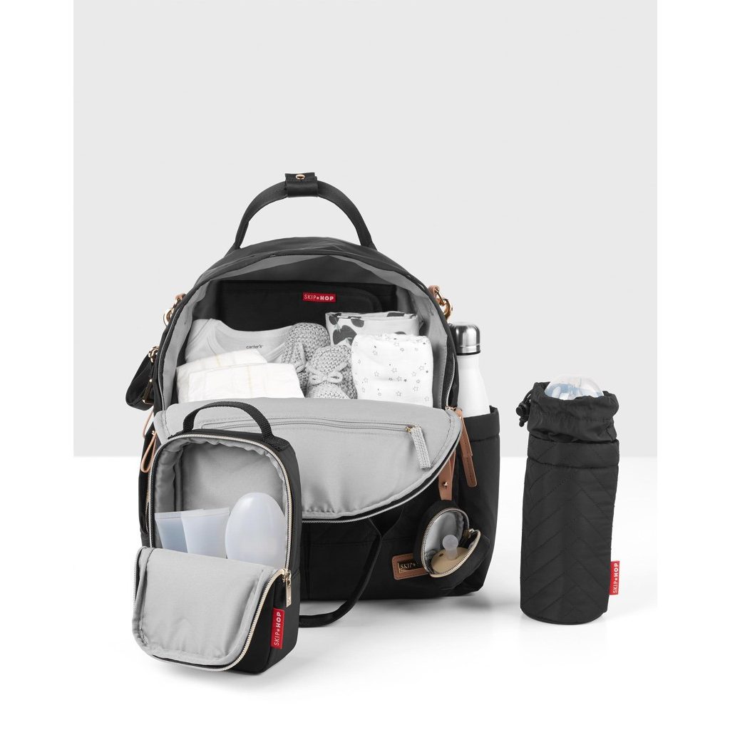 SKIP HOP Pelenkázó táska/hátizsák 6 az 1-ben Suite Set Fekete