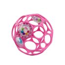 OBALL Játék Oball RATTLE 10 cm dark pink 0hó + AQUAINT 50 ml