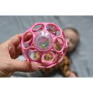 OBALL Játék Oball RATTLE 10 cm dark pink 0hó + AQUAINT 50 ml