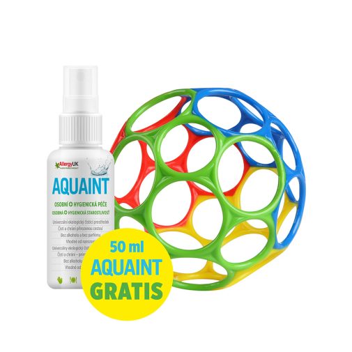 OBALL Játék Oball RATTLE 10 cm blue 0hó +AQUAINT  50 ml