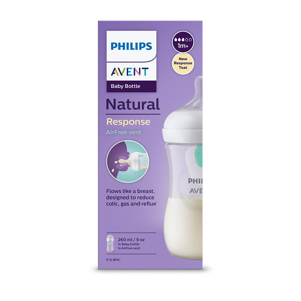Philips AVENT Natural Response cumisüveg AirFree szeleppel 260 ml, 1m+ +akció