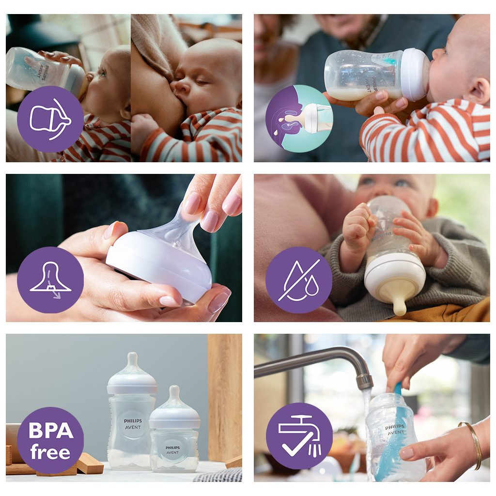 Philips AVENT Natural Response cumisüveg AirFree szeleppel 260 ml, 1m+ +akció