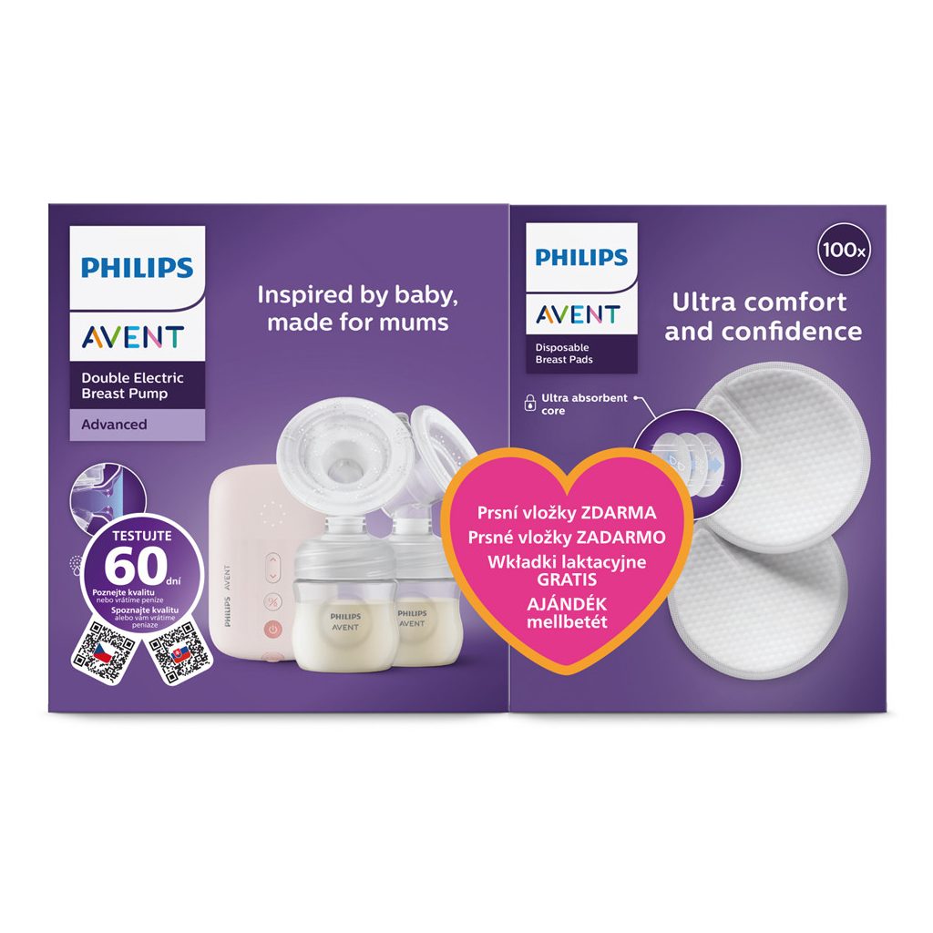 Philips AVENT Elektromos mellszívó DUO SCF397/31+Ajándék