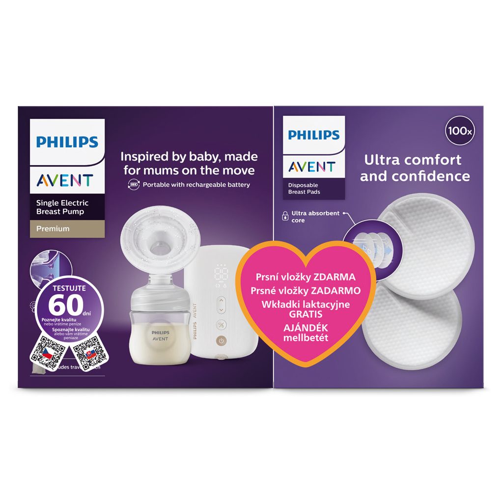 Philips AVENT Elektromos mellszívó, tölthető SCF396/31+Ajándék