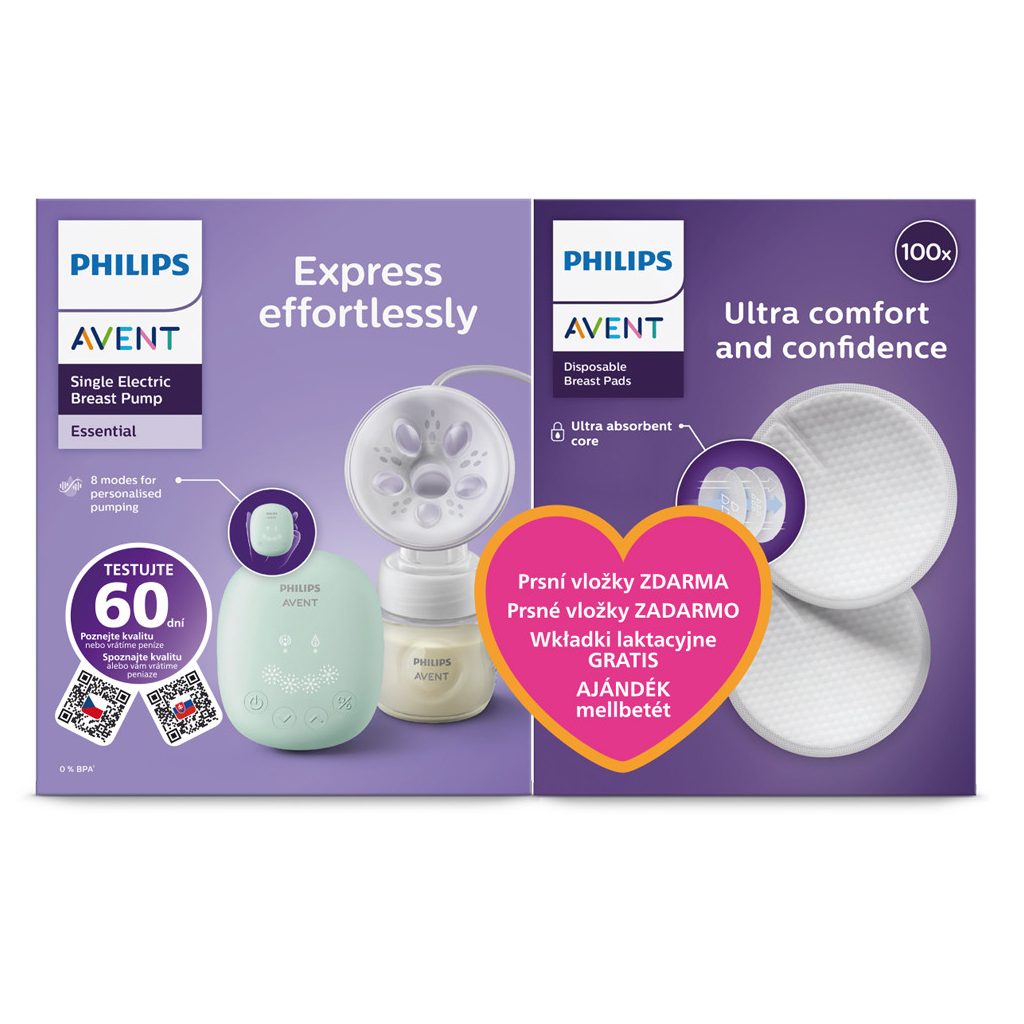 Philips AVENT Elektromos mellszívó Essential SCF323/11+Ajándék
