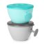 SKIP HOP Tányérok fedővel és Easy Grab fogantyúval Grey,Teal 2 x 240 ml, 3m+